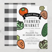 Farmers Market White Drive-by Baby shower