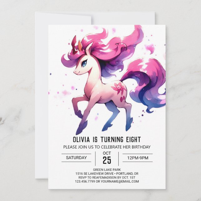 Invitation Farmyard Kids Horse Anniversaire (Devant)