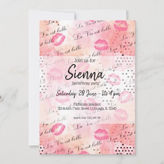 Invitation Fashion girly (Devant)