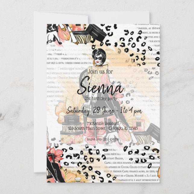 Invitation Fashion girly (Devant)