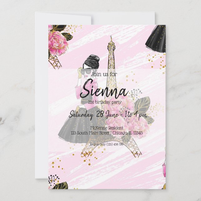 Invitation Fashion girly (Devant)