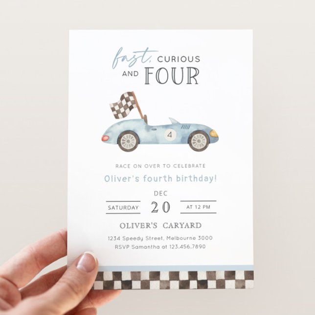 Invitation Fast, Curious & Four Racing 4th Birthday  (Créateur téléchargé)