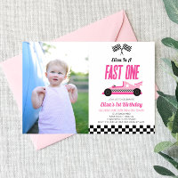 Fast One Rose Flame Race Voiture 1er Anniversaire 