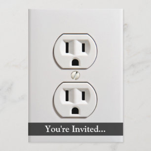 Invitation Fausse prise électrique