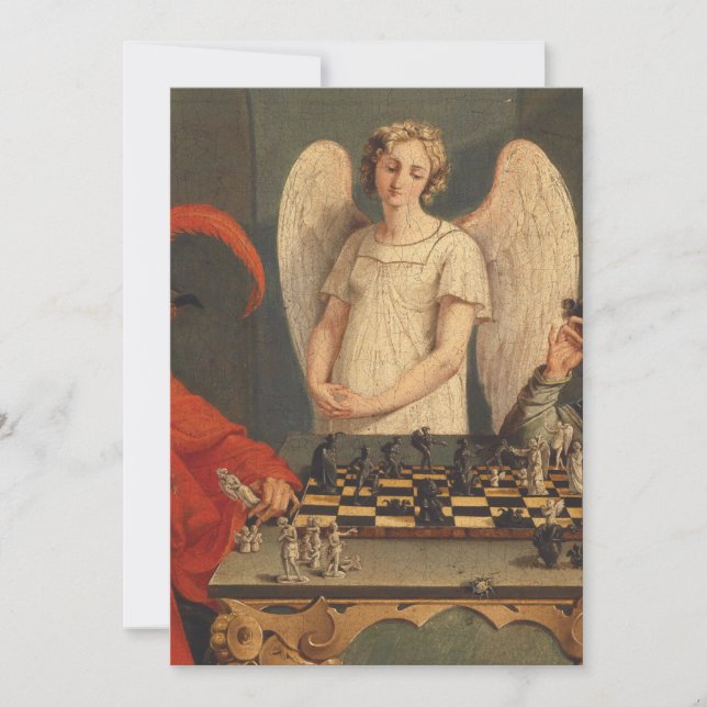 Invitation Faust Et Mephistopheles Jouent Aux Échecs (Devant)