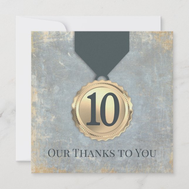 Invitation Faux aged stone employee anniversary gifts (Devant)