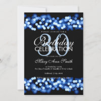 Faux Blue Hollywood Glam 30e anniversaire