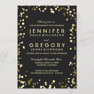 Invitation Faux Gold Foil Confetti