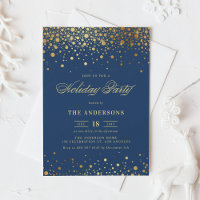 Faux Gold Foil Confetti | bleu marine