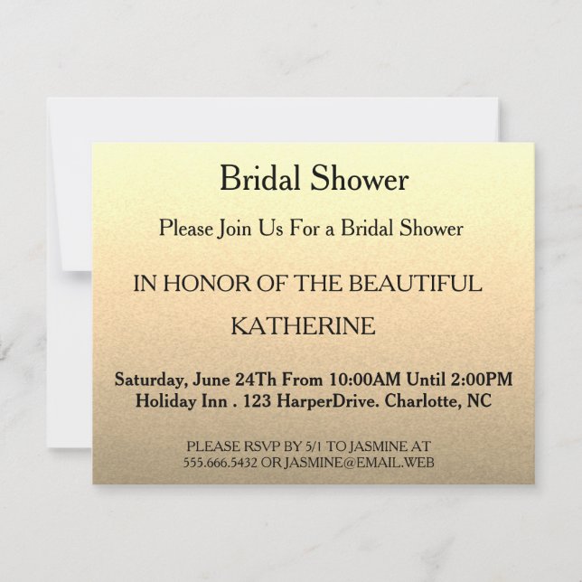 Invitation Faux Gold Glittering Fab Confetti Sparkles Points  (Devant)