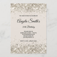 Faux Pailleté Platine Glitter Beige