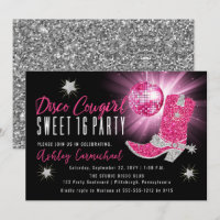 Faux Parties scintillant Disco Rose Cowgirl Sweet