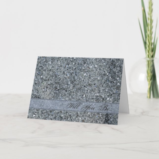 Invitation Faux Sparkle Be My Bridesmaid (Devant)