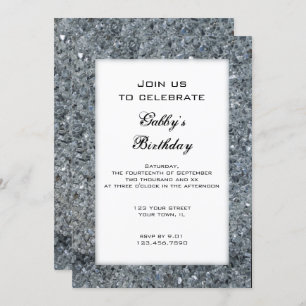 Invitation Faux Sparkle fête d'anniversaire