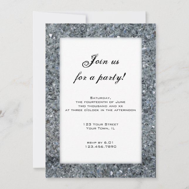 Invitation Faux Sparkle Party (Devant)