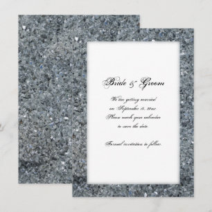 Invitation Faux Sparkle Wedding Enregistrer la date Faire-par