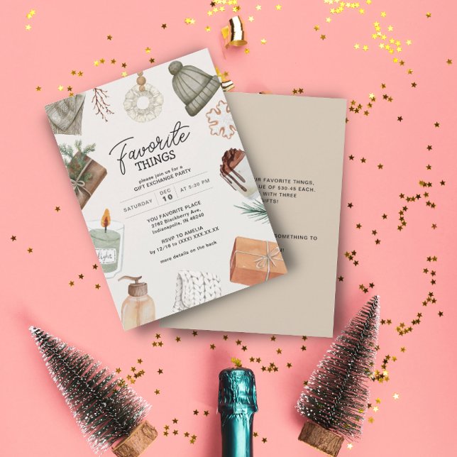 Invitation Favoris Ami Échange Cadeau Fête de Vacances (Créateur téléchargé)