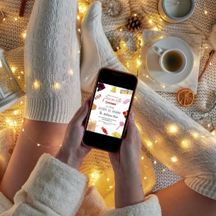 Invitation Favoris fête échange cadeaux Fête de vacances