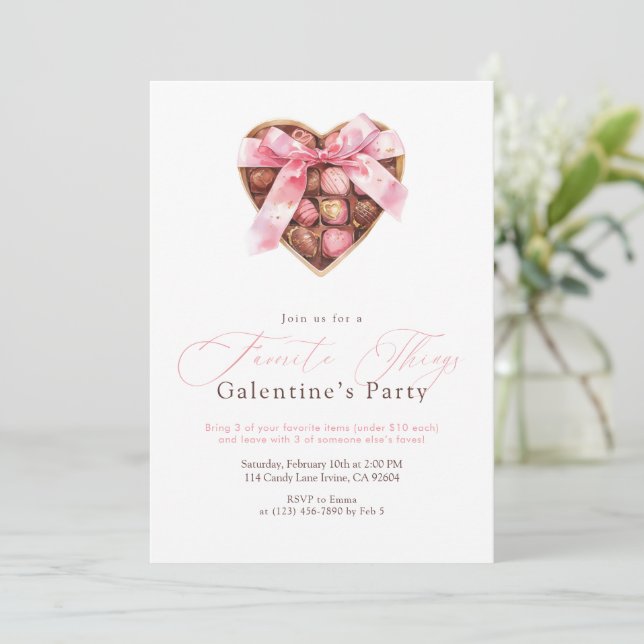 Invitation Favorite Things Galentine’s Party (Debout devant)