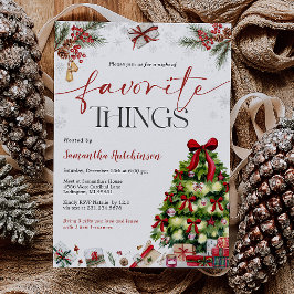 Invitation Favorite Things Gift Exchange Party Invite