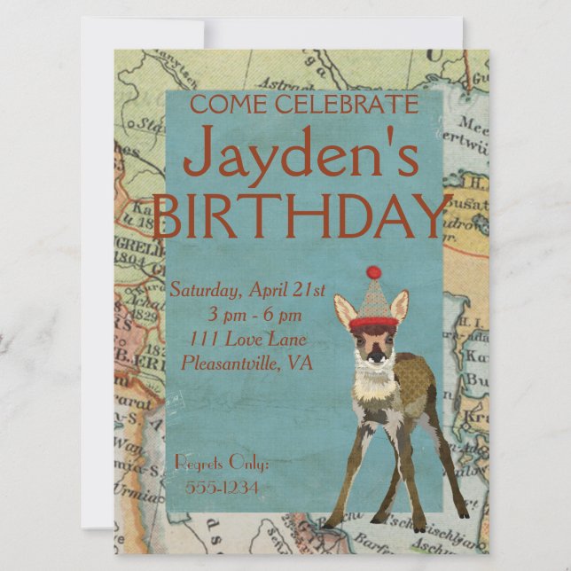 INVITATION FAWN EXPLORER L'INVITATION ANNIVERSAIRE (Devant)