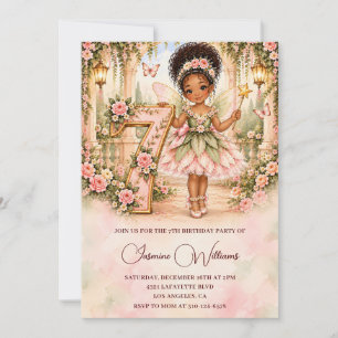 Invitation Fée Afro-Américaine 7ème