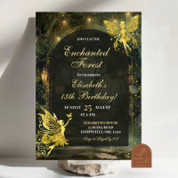 Fée de la forêt enchantée d'or pour fille d'annive