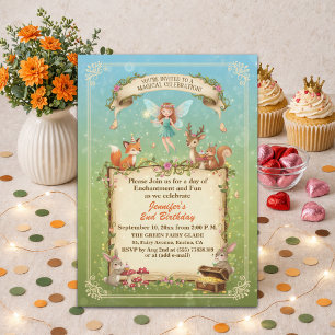 Invitation Fée de la forêt fantaisiste pour un 2ème anniversa