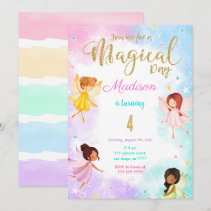 Invitation Fée du 4e anniversaire