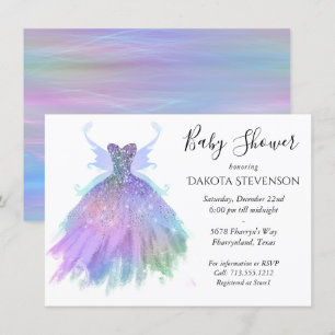 Invitation Fée Ethereal   Rainbow Ombre Pastel Sheen