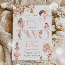 Fée florale magique Whimsical 2e fête d'anniversai