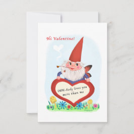 Invitation Fée Gnome Petite Valentine Vintage traditionnelle