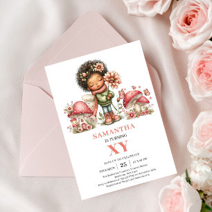 Invitation Fée Lumineuse 6e Anniversaire Fleurs Ro