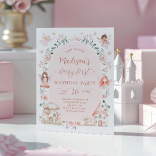 Invitation Fée Magique Enchantée 1er Anniversaire