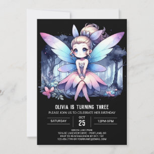 Invitation Fée magique Whimsical anniversaire