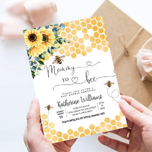 Invitation Fée Mère Abeille à Miel Fête de Bébé