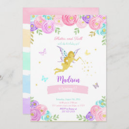 Invitation Fée modifiable fête d'anniversaire