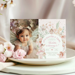 Invitation Fée princesse Flutter et Twirl Anniversaire Tout Â
