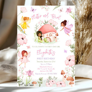 Invitation Fée qui voltige et tournoie pour son anniversaire