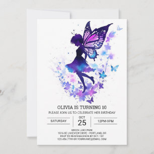 Invitation Fée Whimsical Boho Anniversaire