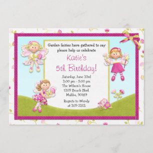 Invitation féerique de fête d'anniversaire