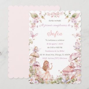 Invitation Fées d'anniversaire personnalisées