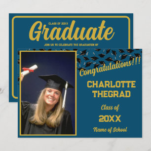 Invitation Félicitations à la fête de graduation Personnalise