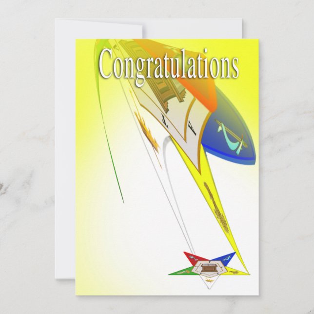 Invitation Félicitations à OES (Devant)