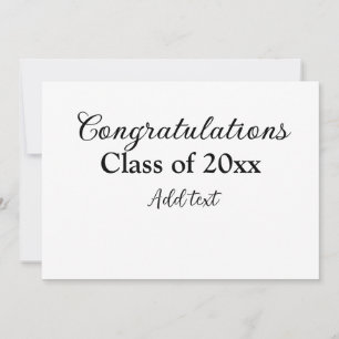 Invitation Félicitations de graduation simples clas d'ajout m
