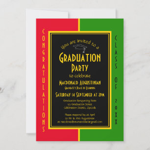 Invitation FÉLICITATIONS D'Études Supérieures Diplôme Ethniqu