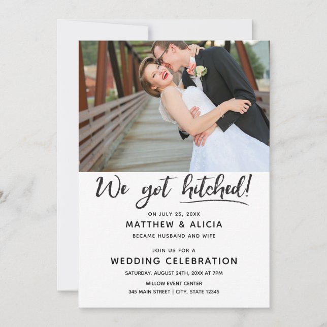 Invitation Félicitations, nous sommes mariés ! (Devant)