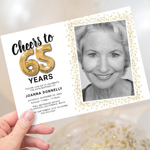 Invitation Félicitations pour la photo du 65e anniversaire de