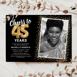 Invitation Félicitations pour le 45e anniversaire de la série