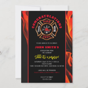 Invitation Félicitations pour le feu